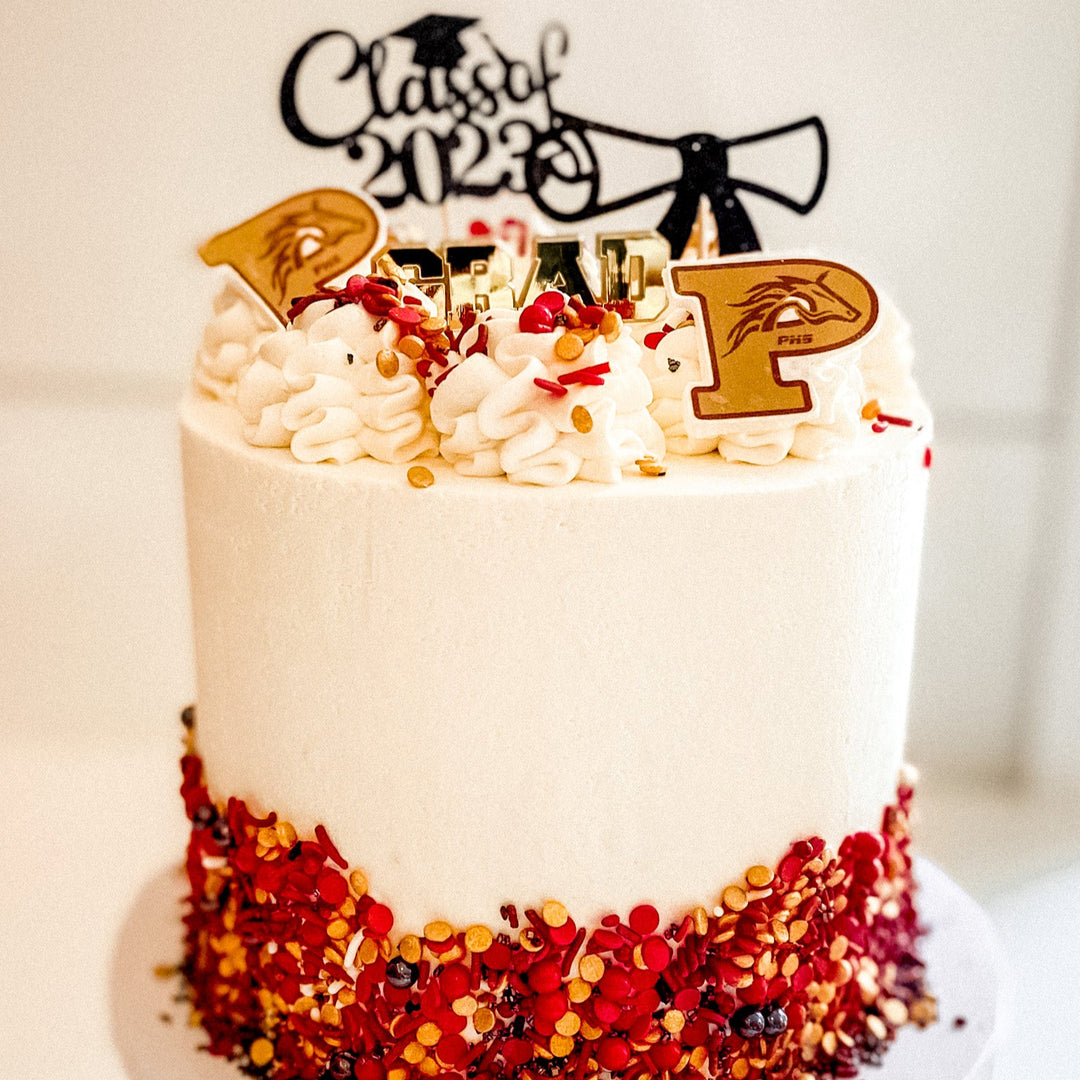 Sprinkles Grad Cake