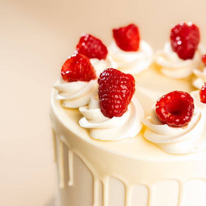 White Chocolate Raspberry Cake