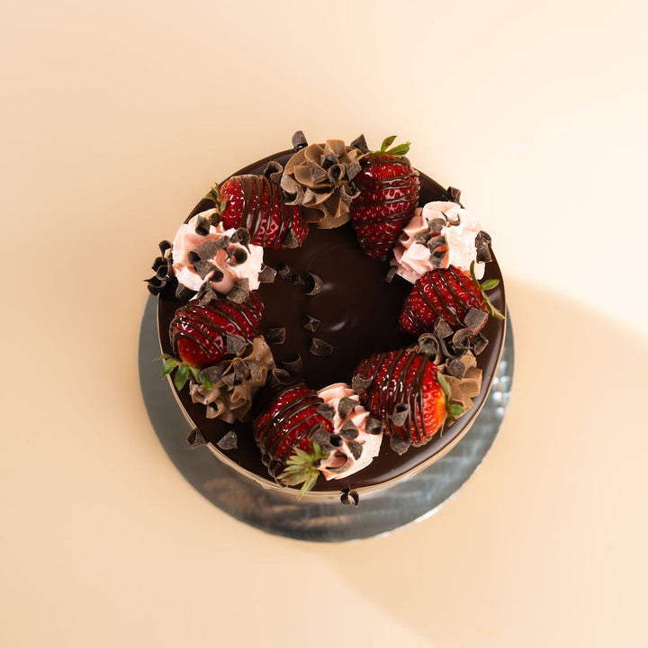 Chocolate Dipped Strawberry Cake