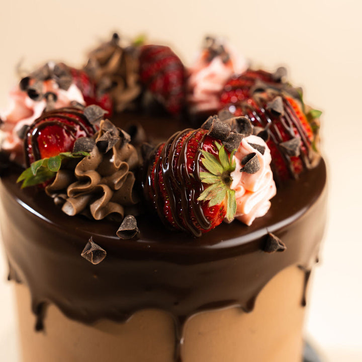 Chocolate Dipped Strawberry Cake