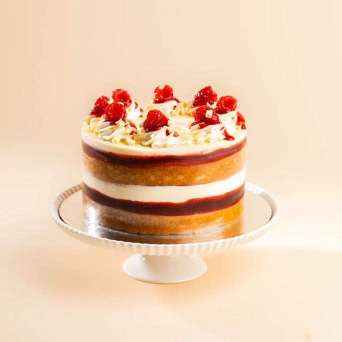 White Chocolate Raspberry Mousse Cake