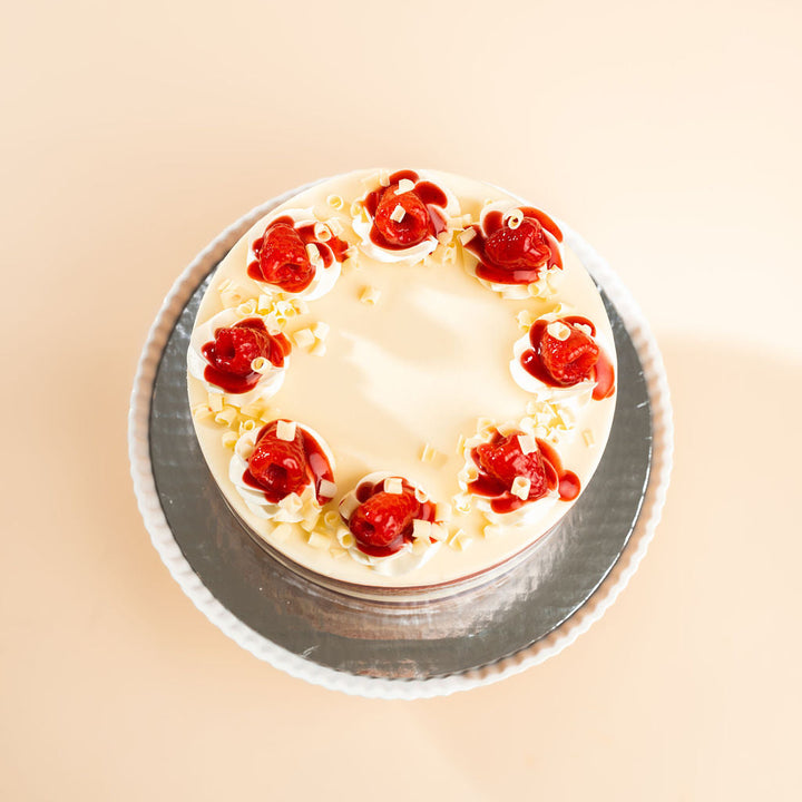 White Chocolate Raspberry Mousse Cake