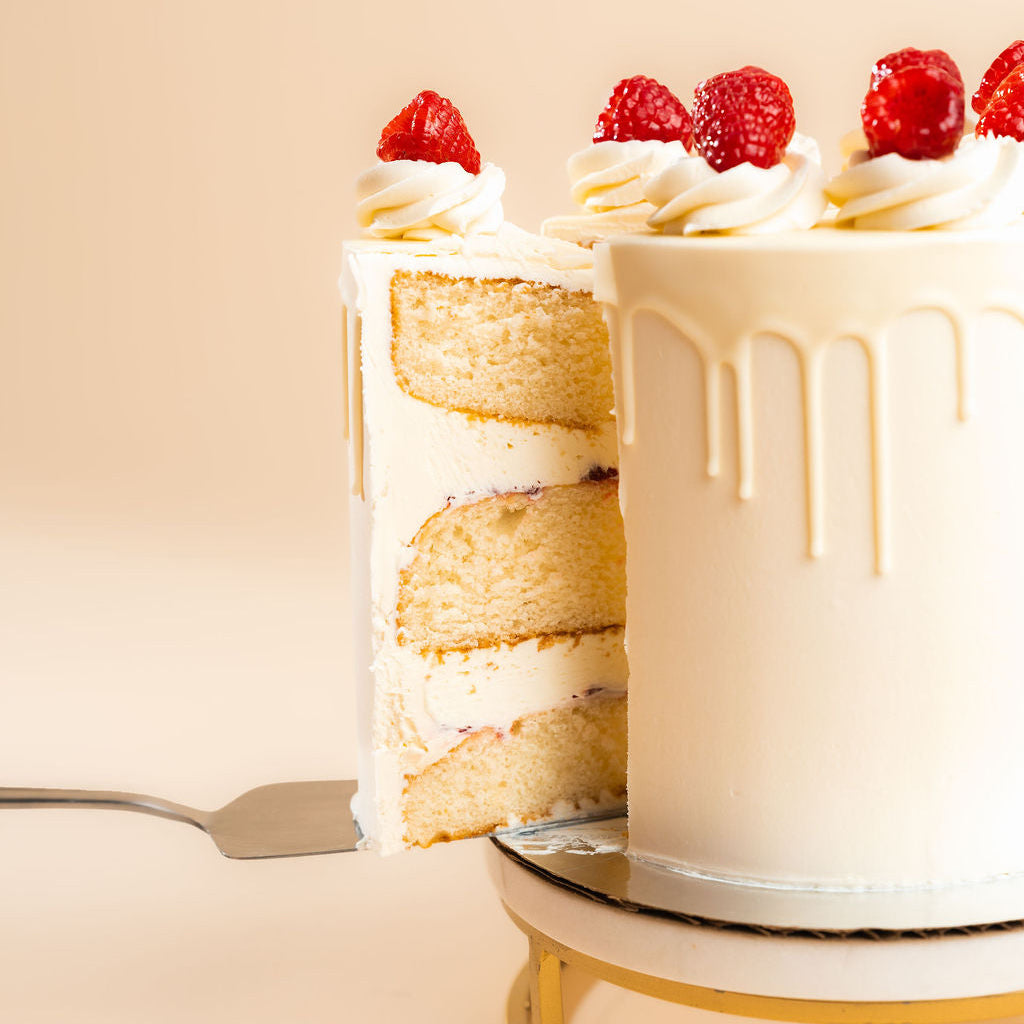 White Chocolate Raspberry Cake