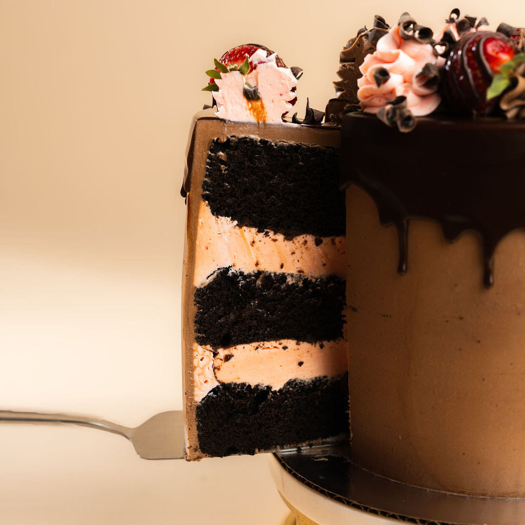 Chocolate Dipped Strawberry Cake