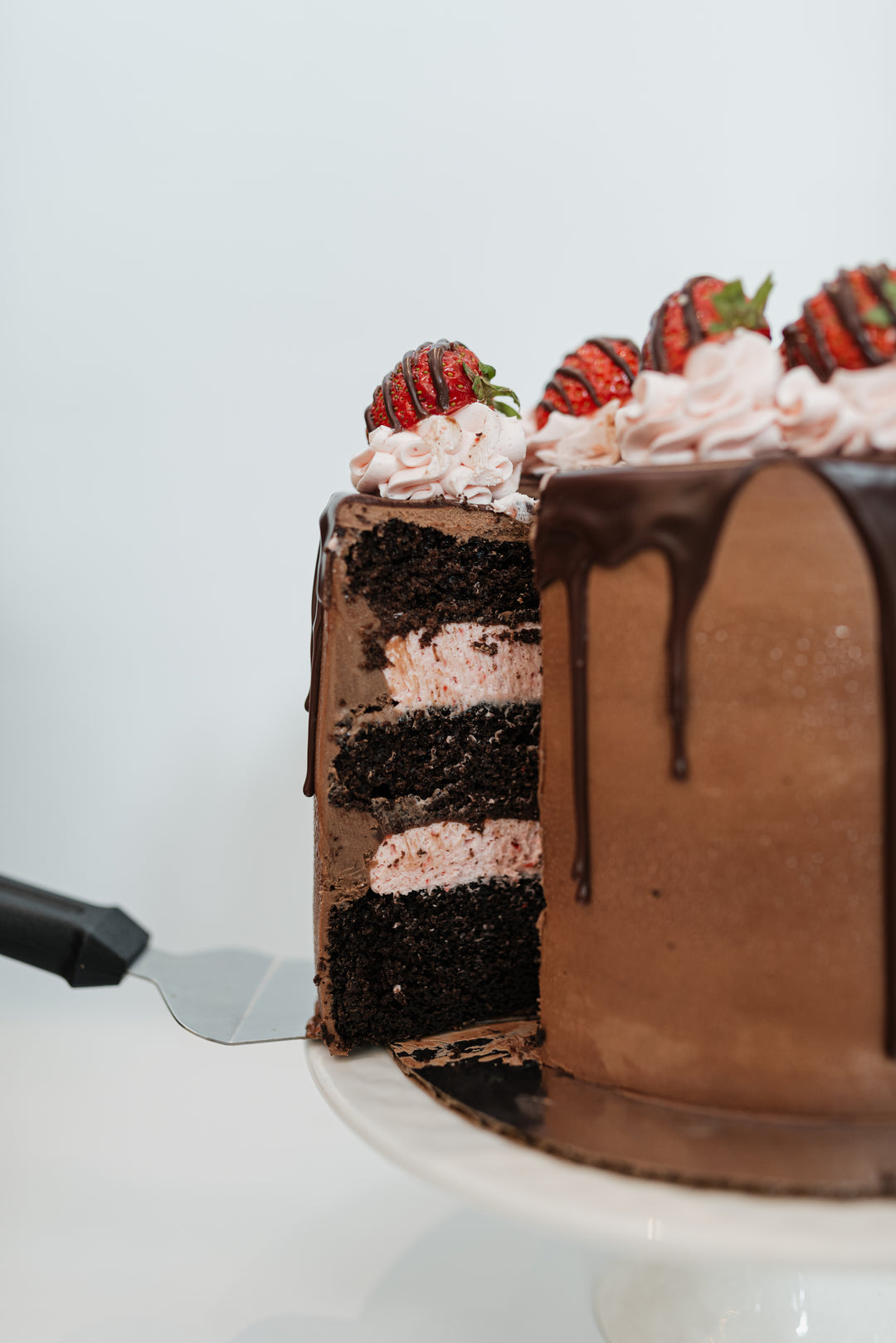 Chocolate Dipped Strawberry Cake