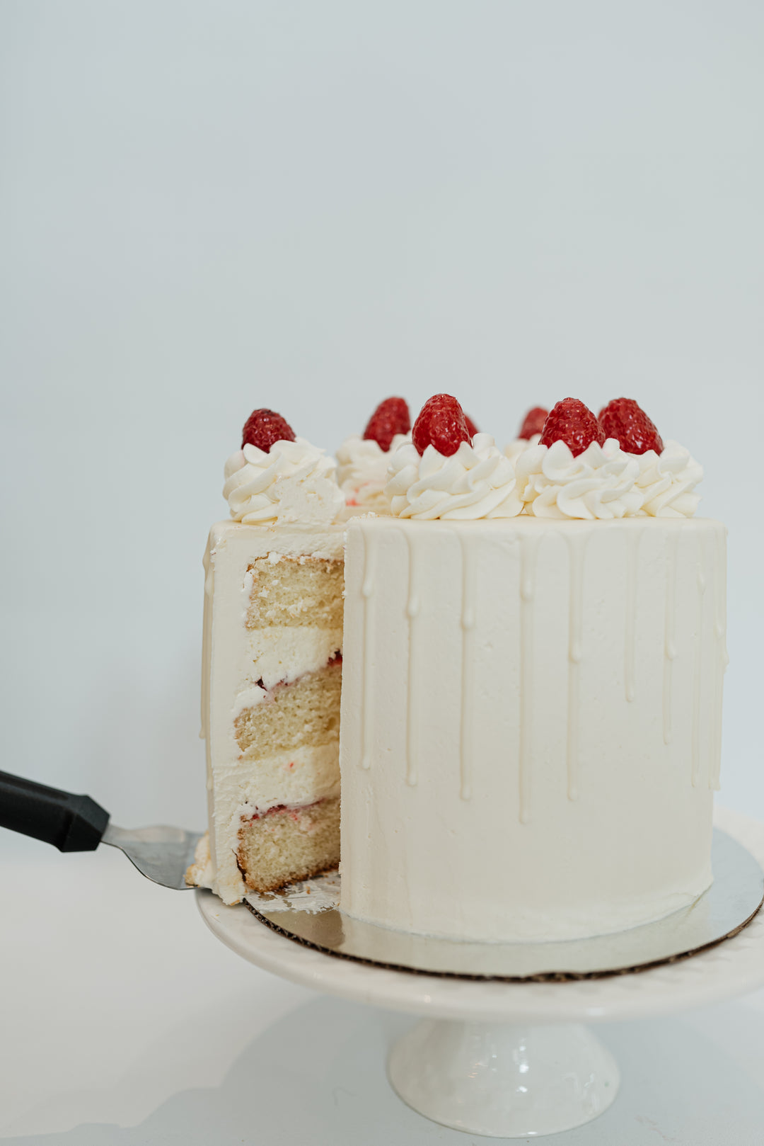 White Chocolate Raspberry Cake