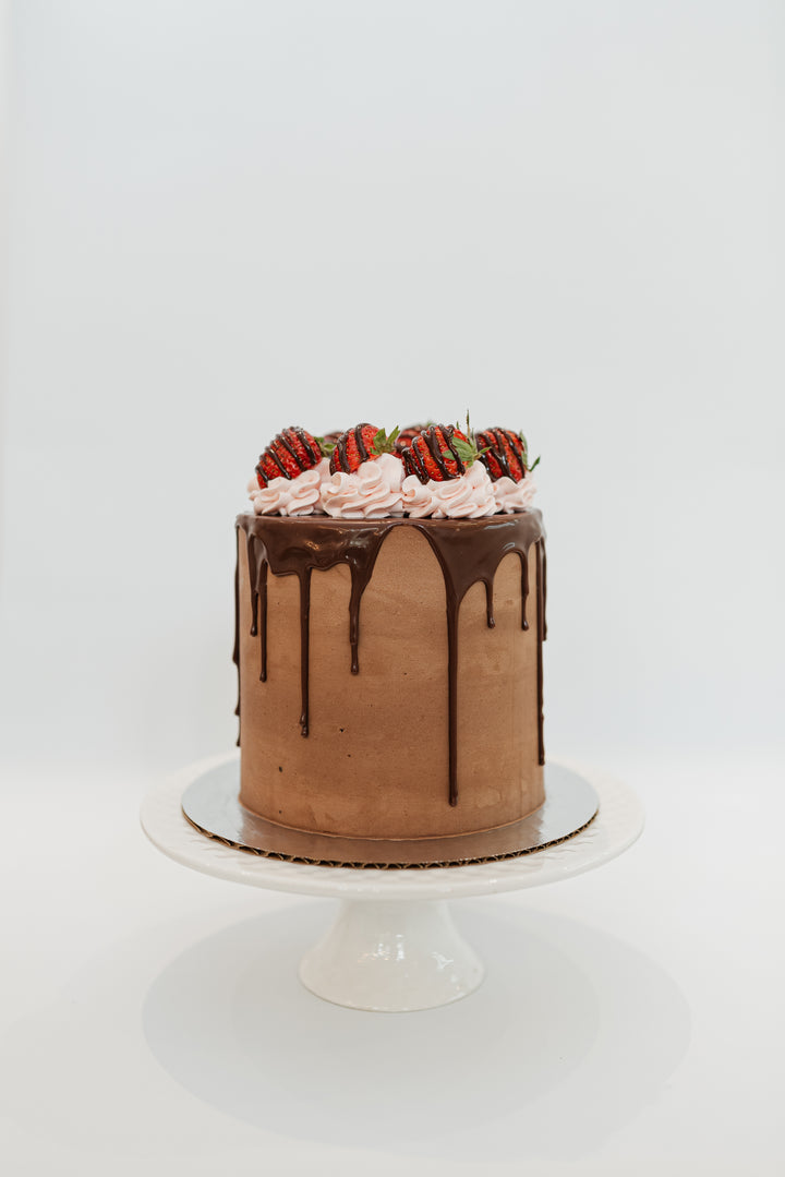 Chocolate Dipped Strawberry Cake