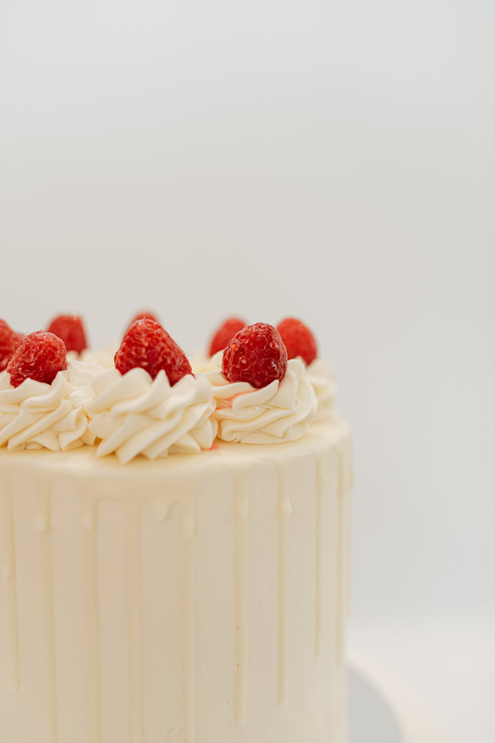 White Chocolate Raspberry Cake