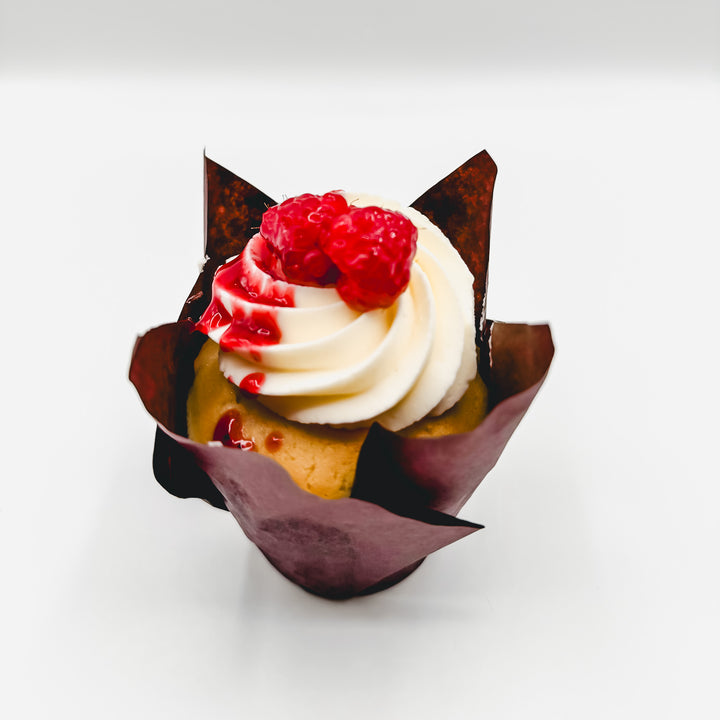 White Chocolate Raspberry Cupcake