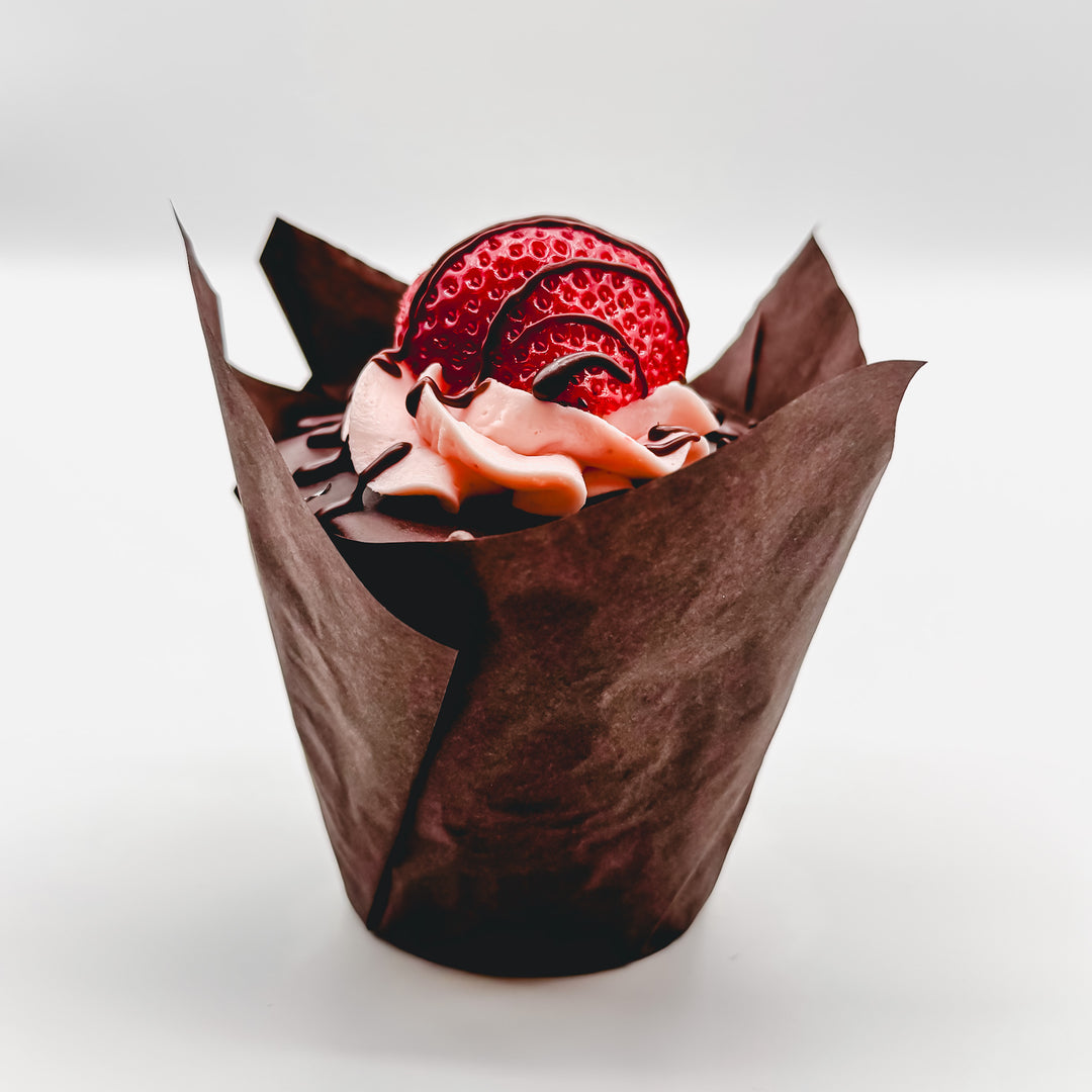 Chocolate Dip Strawberry Cupcake