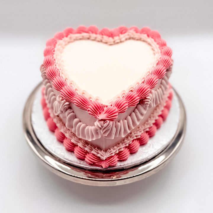 Vintage Iced Heart Cake