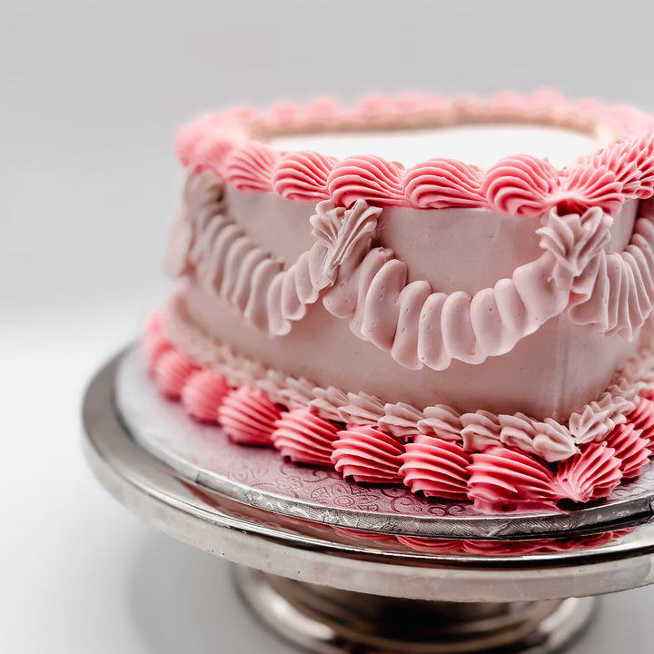 Vintage Iced Heart Cake