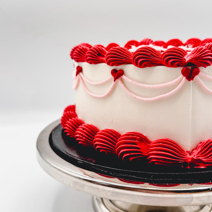 Vintage Iced Heart Cake