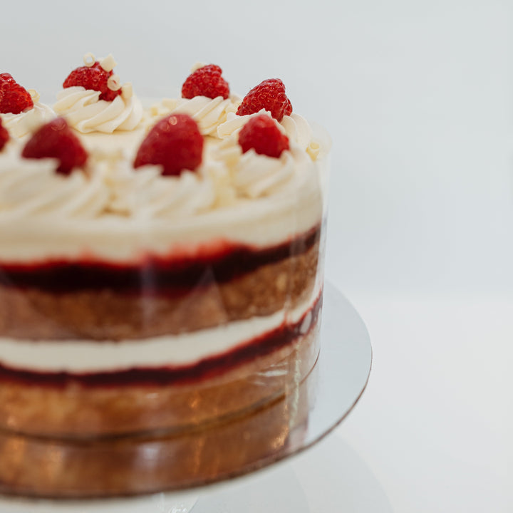 White Chocolate Raspberry Mousse Cake